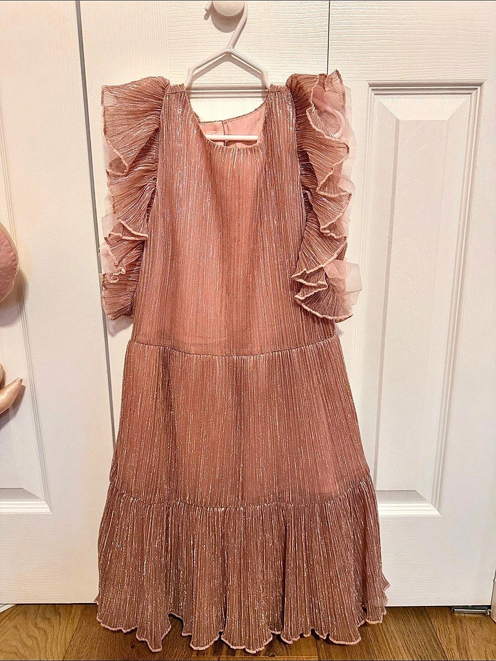 Janie and Jack Girls Size 10 Pink Ruffle Dress NWT
